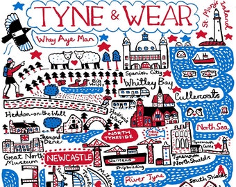Tyne and Wear Art Print by Julia Gash