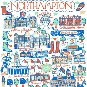 Northampton Postkarte von Julia Gash