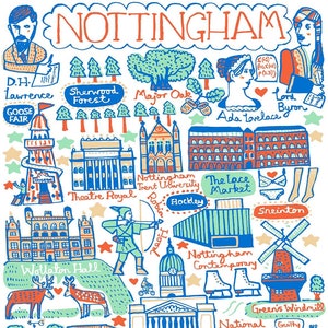 Nottingham Postkarte von Julia Gash