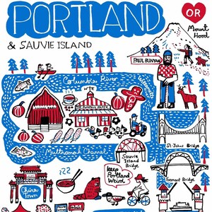 Portland Grußkarte von Julia Gash