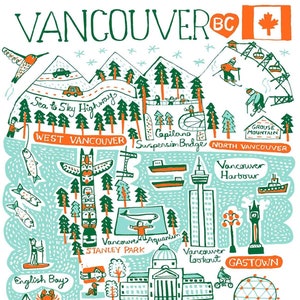 De Kaart van de Groet van Vancouver door Julia Gash