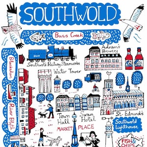 Southwold Grußkarte von Julia Gash