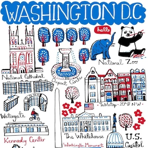 Cartão de felicitações de Washington DC por Julia Gash