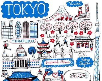 Tokyo Greeting Card by Julia Gash