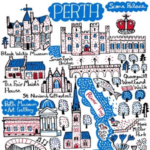Perth Postkarte von Julia Gash
