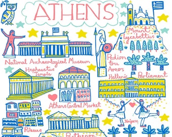 Athens Postcard by Julia Gash