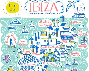 Ibiza and Formentera Art Print by Julia Gash