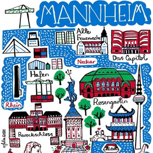 Mannheim Postkarte von Julia Gash