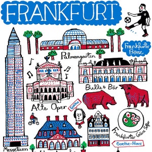 Carte postale de Francfort par Julia Gash