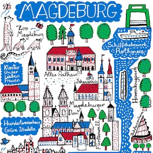 Magdeburg Postkarte von Julia Gash