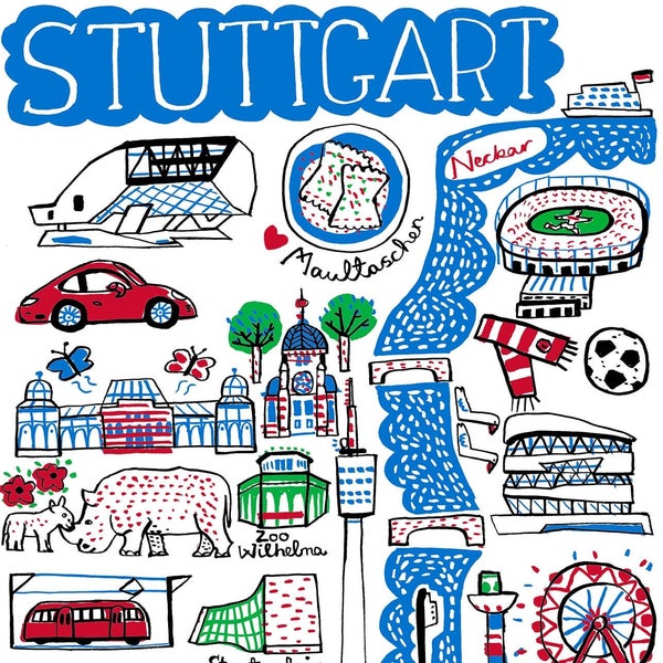 Stuttgart Postcard by Julia Gash
