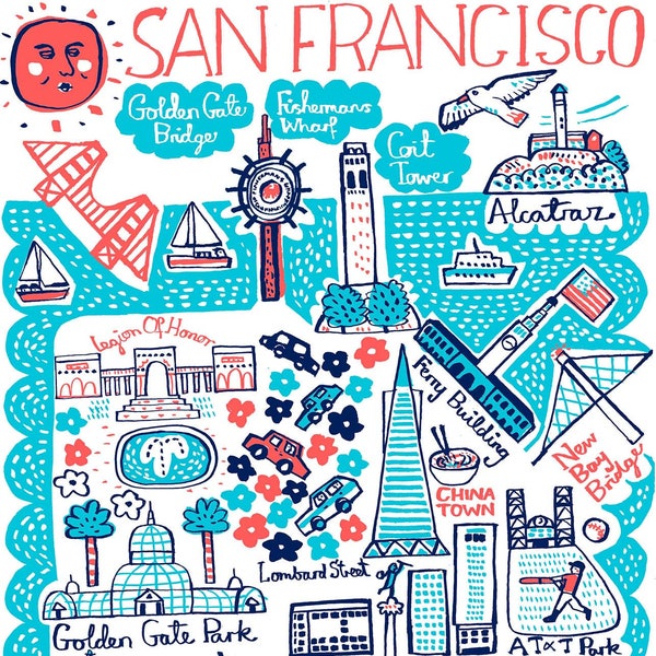 San Francisco Postcard by Julia Gash