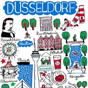 Düsseldorf Postkarte von Julia Gash