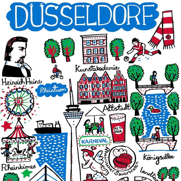 Dusseldorf Postcard by Julia Gash