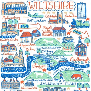 Wiltshire Art Print by Julia Gash