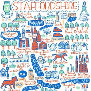 Carte postale du Staffordshire par Julia Gash