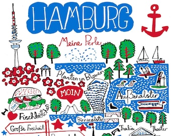 Hamburg Postcard by Julia Gash