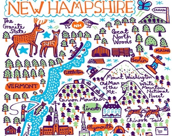 New Hampshire Art Print by Julia Gash