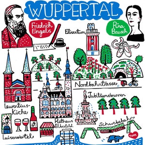 Wuppertal Kunstdruck von Julia Gash