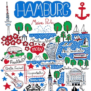 Hamburg Postkarte von Julia Gash