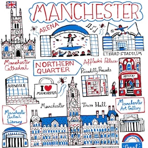 Manchester Postkarte von Julia Gash