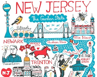 New Jersey Postcard by Julia Gash