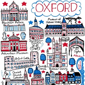 Oxford ansichtkaart door Julia Gash