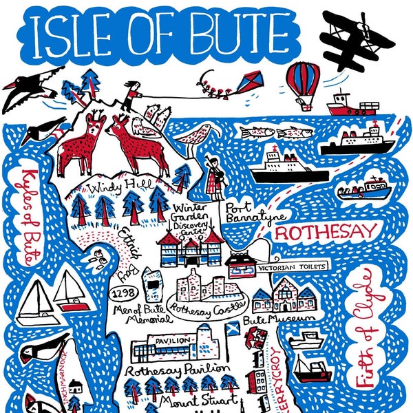 Isle of Bute Postcard by Julia Gash
