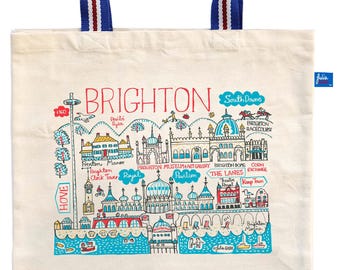 Brighton Natural Canvas Tote Bag by Julia Gash