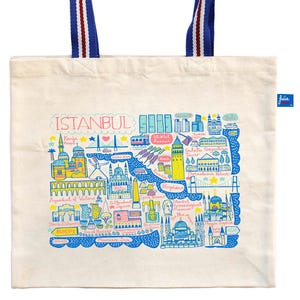 Istanbul Natural Canvas Tote Bag by Julia Gash