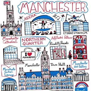 Manchester-wenskaart door Julia Gash