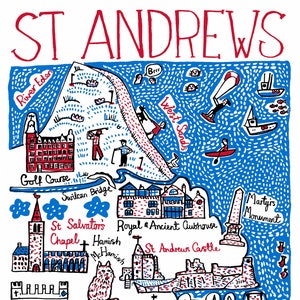 St. Andrews Postkarte von Julia Gash