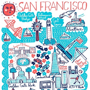 San Francisco Greeting Card by Julia Gash