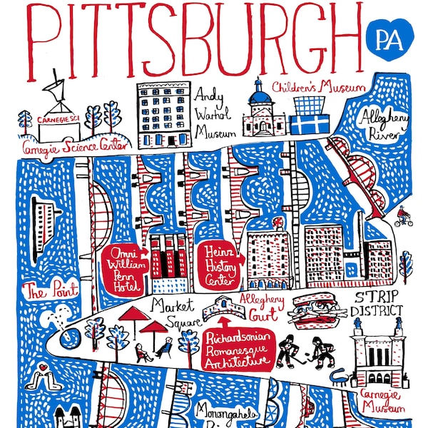 Impresión artística de Pittsburgh de Julia Gash