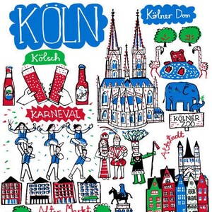 Köln Postkarte von Julia Gash