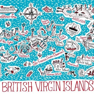 Cartão postal das Ilhas Virgens Britânicas por Julia Gash