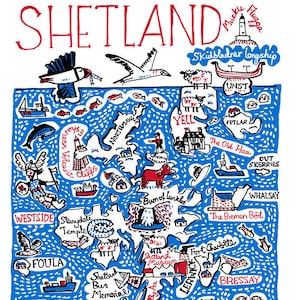 Carte postale des îles Shetland par Julia Gash