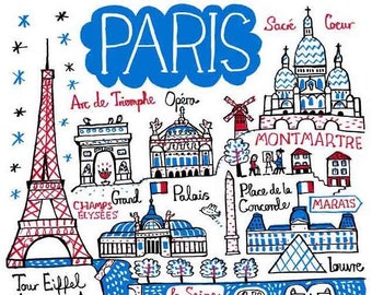 Carte de vœux Paris par Julia Gash