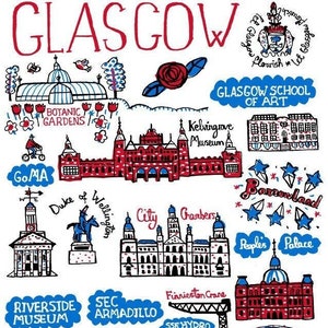 Glasgow Greeting Card by Julia Gash