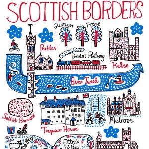 Scottish Borders Postkarte von Julia Gash