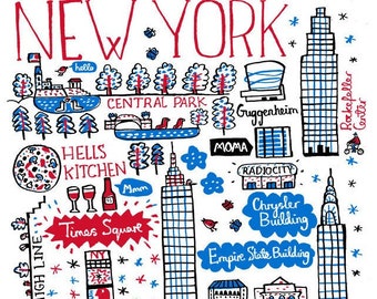 New York Greeting Card by Julia Gash