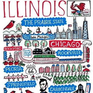 Illinois Greeting Card by Julia Gash