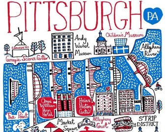 Pittsburgh Greeting Card by Julia Gash