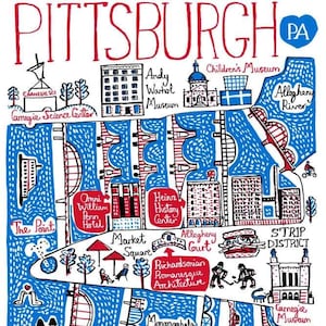 Pittsburgh Greeting Card by Julia Gash
