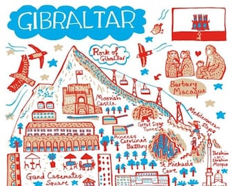 Tarjeta de felicitación de Gibraltar de Julia Gash