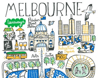Impresión de arte de Melbourne por Julia Gash