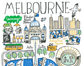 Melbourne Art Print by Julia Gash