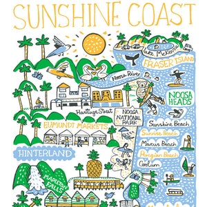 Sunshine Coast Postkarte von Julia Gash