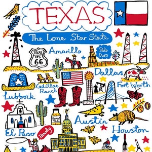 Texas Greeting Card by Julia Gash