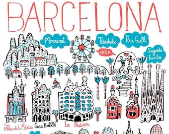 Barcelona Greeting Card by Julia Gash